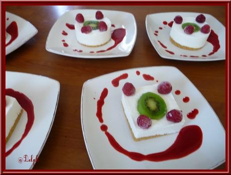 Mousse citronnée kiwi framboises