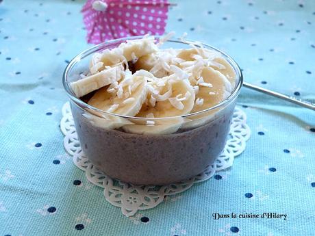 Chia pudding chocolat et banane façon exotique / Exotic chocolate and banana Chia pudding