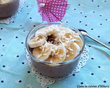 Chia pudding chocolat et banane façon exotique / Exotic chocolate and banana Chia pudding