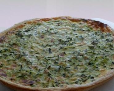 Quiche aux courgettes râpées & mascarpone