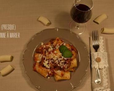 Paccheri alla Norma {tomates, aubergines, ricotta}