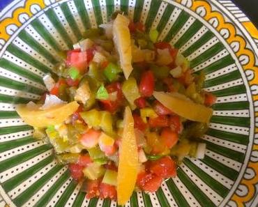 Salade de Poivrons Grillés ,Tomate ,Céleri et Citron Confit de Pessah