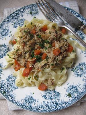 Des tagliatelles au ragoût de poulet à Rome