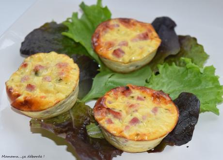 Tartelette soufflée jambon fromage