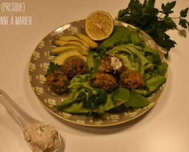 Falafels au four et leur sauce tahini {boulettes libanaises aux pois chiches}