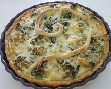 Quiche brocolis & champignons