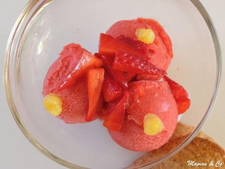 Sorbet aux fraises