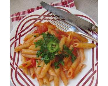 Des penne all'arrabbiata à Rome