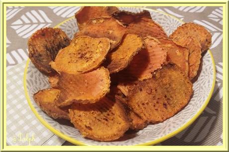 Chips de patate douce au four