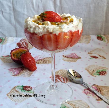 Eton mess aux fraises et fruits de la passion / Strawberry and passion fruit Eton mess