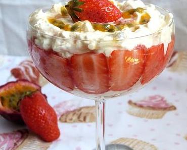 Eton mess aux fraises et fruits de la passion / Strawberry and passion fruit Eton mess