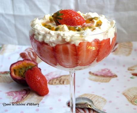 Eton mess aux fraises et fruits de la passion / Strawberry and passion fruit Eton mess