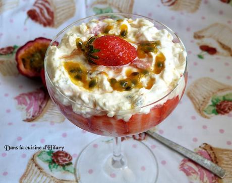 Eton mess aux fraises et fruits de la passion / Strawberry and passion fruit Eton mess