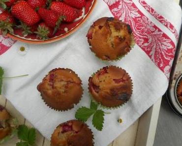 Muffins fraises~chocolat blanc