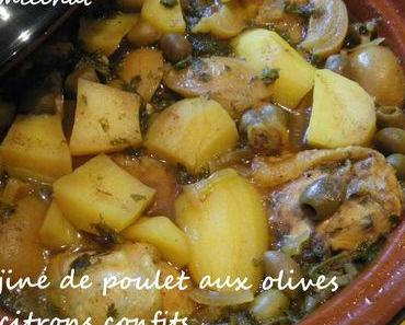 Tajine de poulet aux citrons et olives