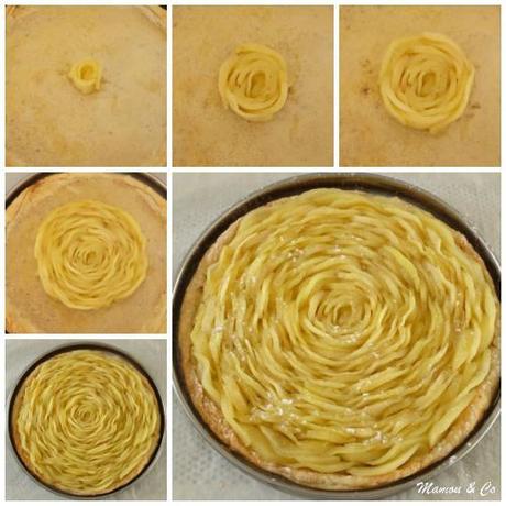 Tarte rosace aux pommes et crème d’amandes