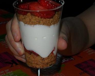 Verrine fraises-speculoos 3 PP ou 4 PP