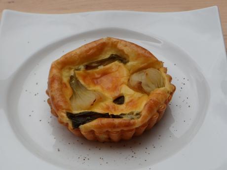 Tarte salée, oignon nouveau