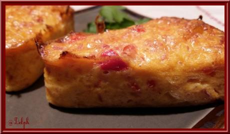 Clafoutis de poivron rouge et jambon fumé