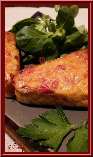 Clafoutis de poivron rouge et jambon fumé