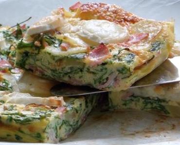 Tortilla à la roquette, jambon & chèvre