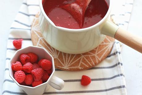 Coulis de framboises maison