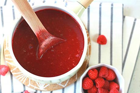 Coulis de framboises maison