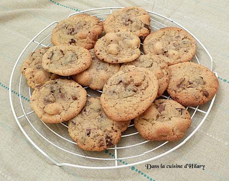 Cookies aux deux chocolats et noix de macadamia / Chocolates and macadamia nuts cookies