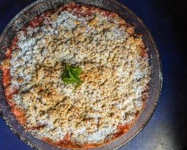 Le premier de la saison – Crumble fraises et rhubarbe