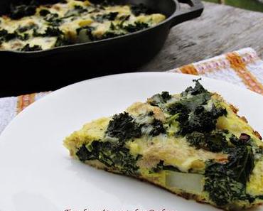 Frittata au kale, poulet et pommes de terre