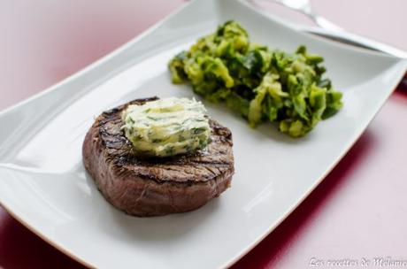 Tournedos grillé, beurre maitre d’hôtel et tagliatelles de courgettes