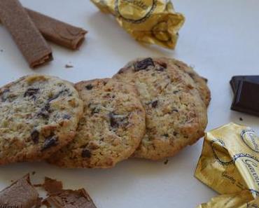 Cookies aux gavottes, chocolat et noisette