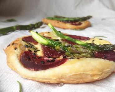Tartelettes feuilletées Betterave Asperge
