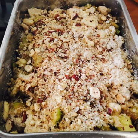 Crumble de courgette à la noisette