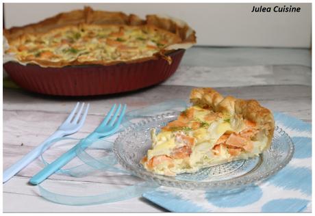 Tarte au fenouil et à la truite fumée