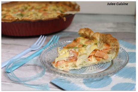 Tarte au fenouil et à la truite fumée