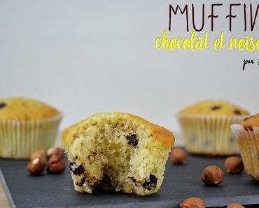 Muffins moelleux aux pépites de chocolat et noisettes