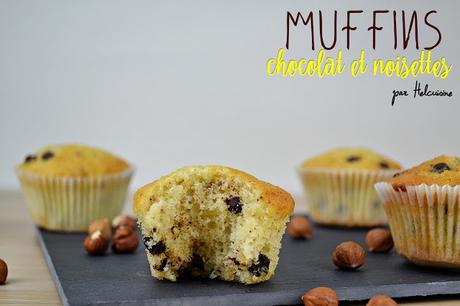 Muffins moelleux aux pépites de chocolat et noisettes