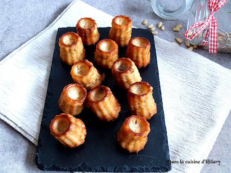 Cannelés au chèvre, figues et pignons de pin / Goat cheese, figs and pine nut cannelés