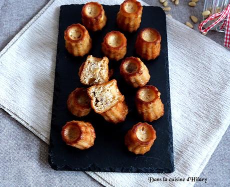 Cannelés au chèvre, figues et pignons de pin / Goat cheese, figs and pine nut cannelés