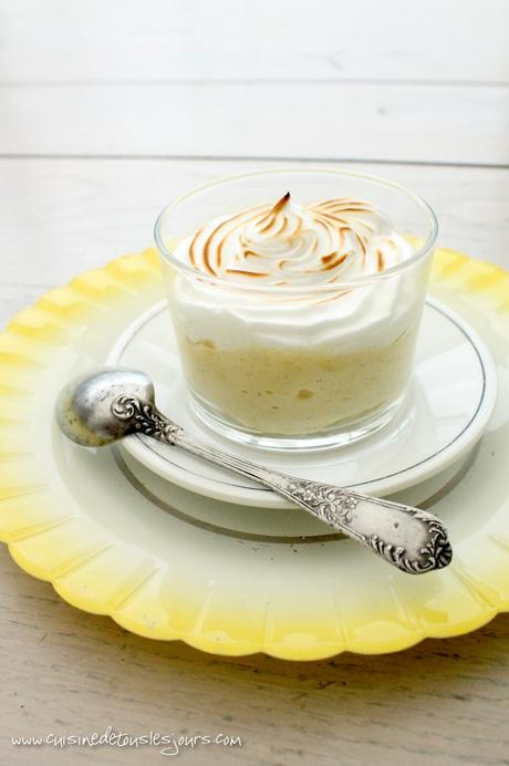 Mousse de citron à la vanille meringuée - Cuisine de tous les jours