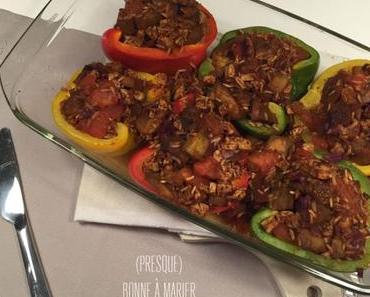 Poivrons farcis vegan aux épices tex-mex
