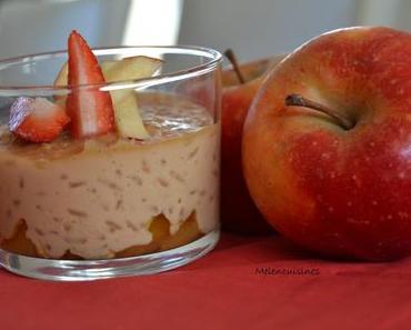 Riz au lait au caramel et aux pommes