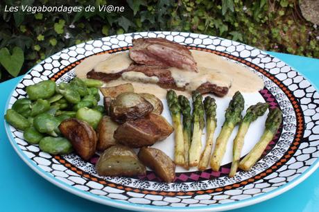 Onglet de veau et légumes printanniers