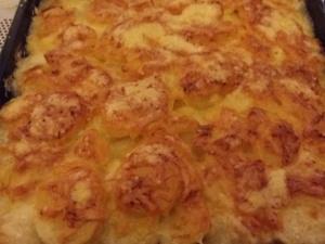 Gratin de Pommes de Terre  à la Pancetta et Cheddar