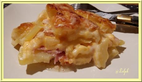 Gratin de Pommes de Terre  à la Pancetta et Cheddar