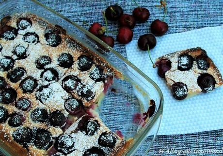 Clafoutis aux cerises Bio, sans oeufs, gluten, lait.....