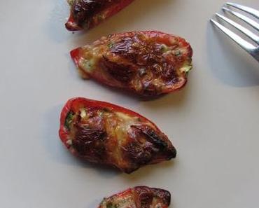 Minis poivrons farcis au fromage de chèvre. [Passe-plats entre amis #9]