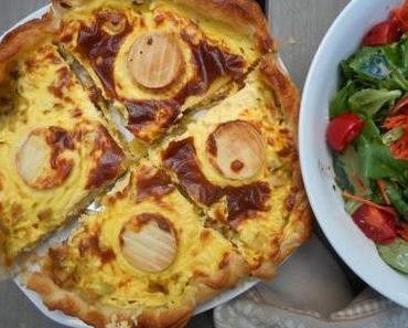 Tarte au fromage de chèvre et aux poireaux