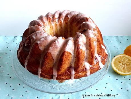 Bundt cake hyper moelleux au citron et à la framboise / Lemon and raspberry bundt cake